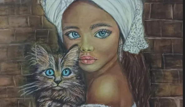 29x43 cm kağıt üzerine softpastel boya ile yaptığım resim.