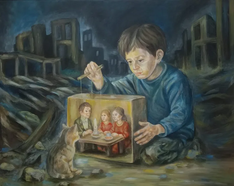 Bir Kutu Aile: Ümraniye Belediyesi Resim Yarışması Mansiyon Ödüllü Eserim.