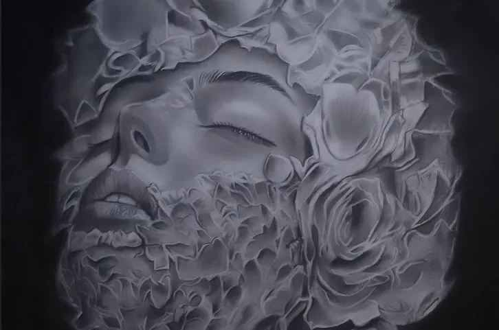 Güllerin içerisindeki çalışmamız✍️💐🎨