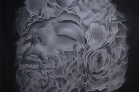 Güllerin içerisindeki çalışmamız✍️💐🎨 görseli