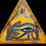 “Horus’un Gözü” Tuval üzerine karışık teknik, 30x30 cm