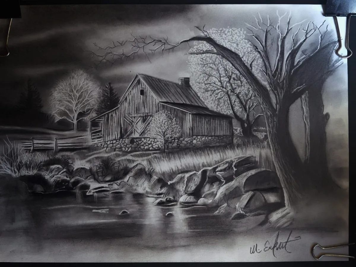Karakalem ile neler yapılır, Manzaramız🎨✍️😇❤️