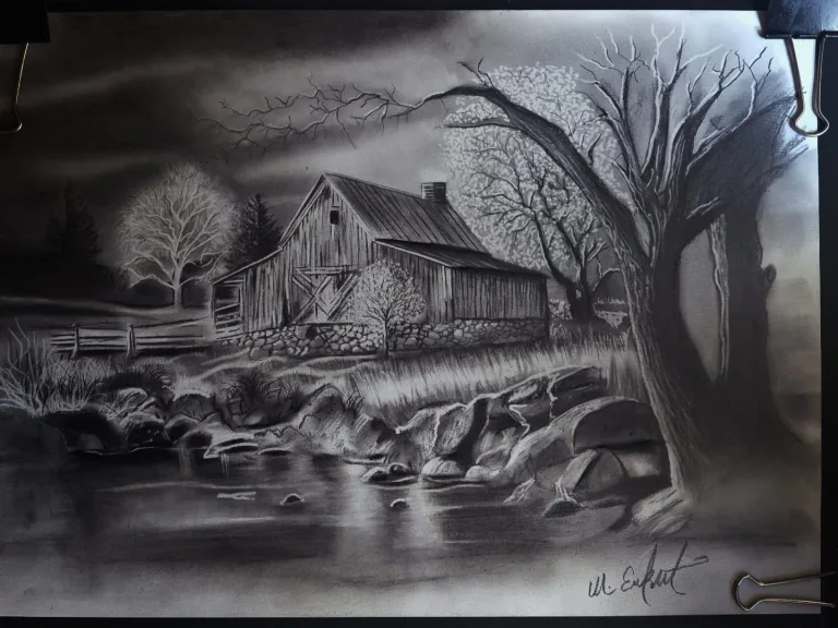 Karakalem ile neler yapılır, Manzaramız🎨✍️😇❤️
