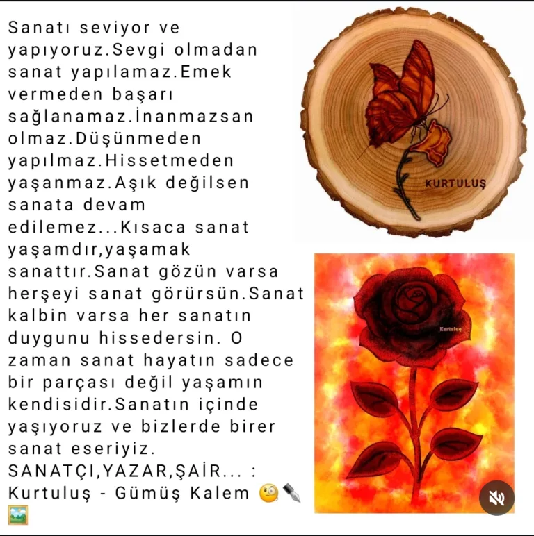 Sanatı seviyor ve yapıyoruz.Sevgi olmadan sanat yapılamaz.
